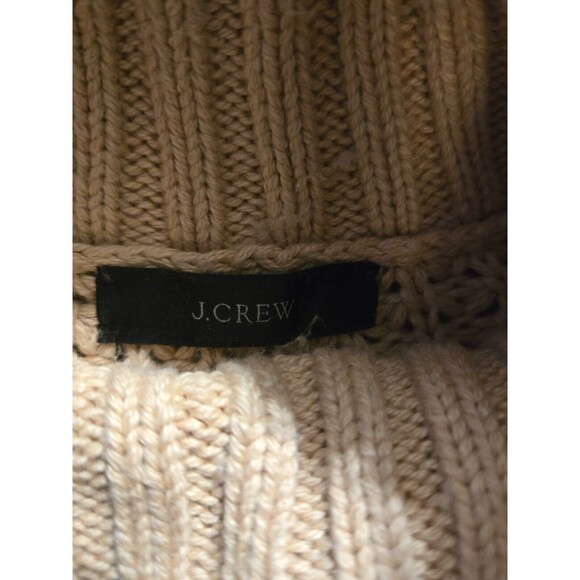 J Crew Sandy Beach Turtleneck Cotton Poncho Sweater L/XL Minimalist - Picture 2 of 10